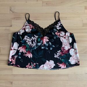 LA VIE EN ROSE - Satin Floral Cami